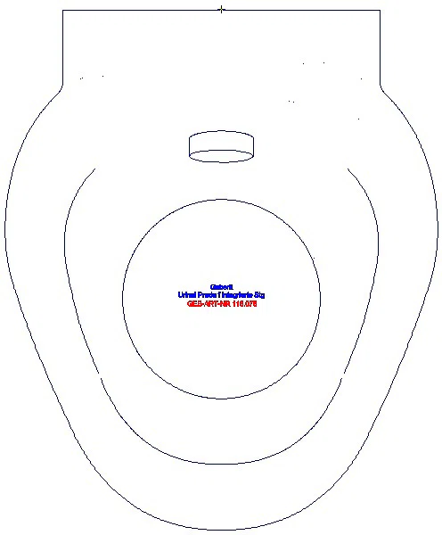 GE Urinal Preda, für integrierte Steuerung_116.075.00.1_G