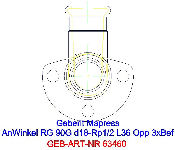 GE Mapress Kupfer Anschlusswinkel 90Gr Rg d18-Rp1/2 L:3,6cm_63460_A