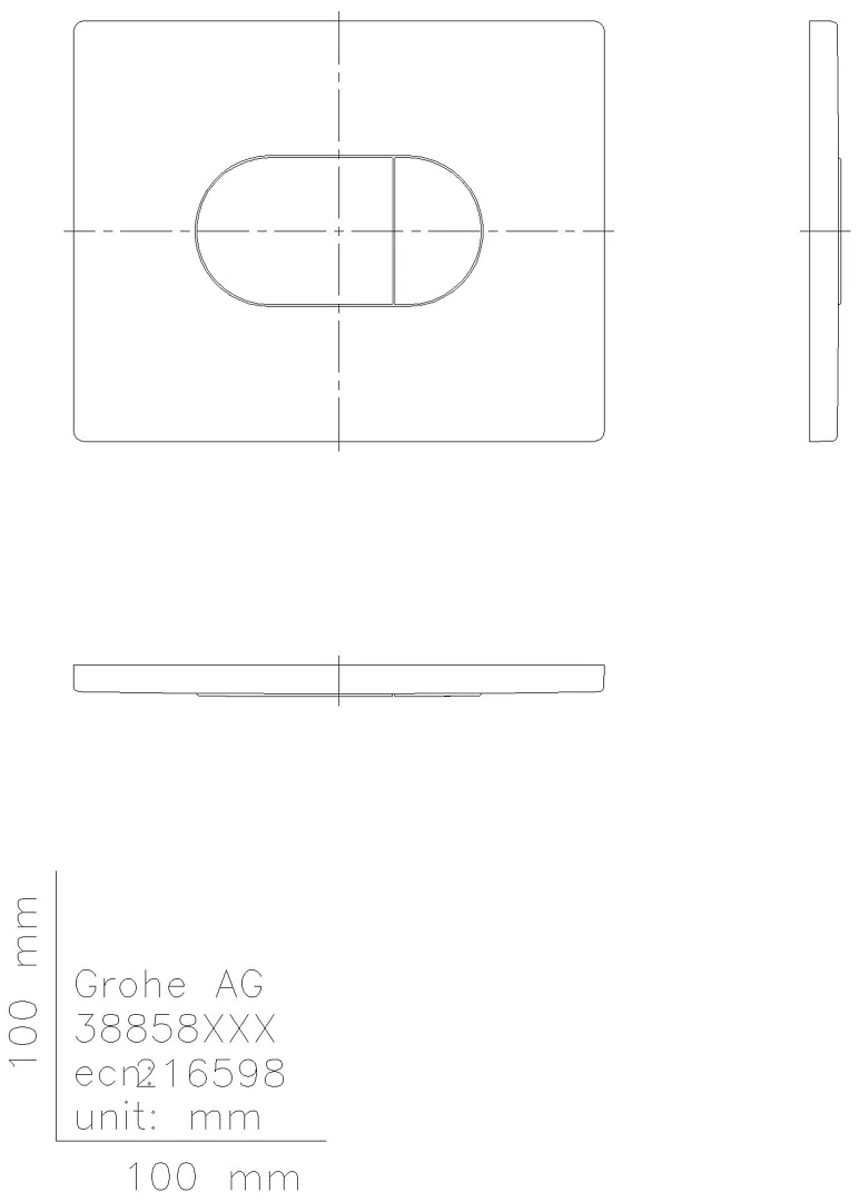 GROHE WC-Betätigung Arena Cosmopolitan 38858 waagerechte Montage chrom