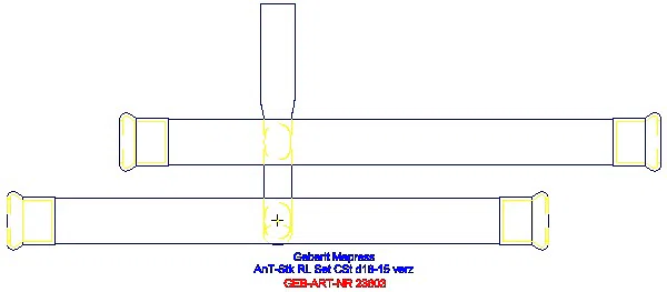 GE Mapress C-Stahl Anschluss-T-Stück-Set für Rücklauf d18-15_23603_A