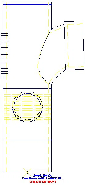 GE Silent-db20 Kombibogeneckabzweig 88,5Gr links d90/90/56_308.817.14.1_L