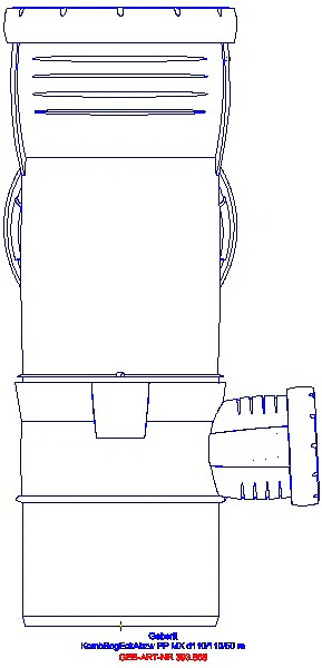 GE Silent-Pro Kombibogeneckabzweig 87,5Gr d110/110/50 rechts_393.565.14.1_L