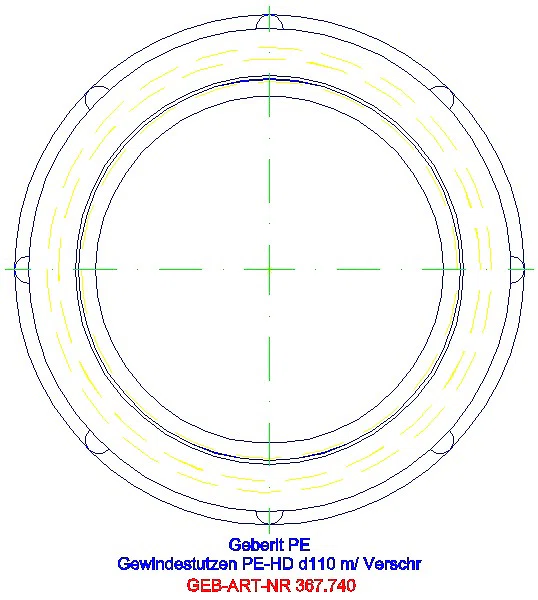 GE PE Gewindestutzen mit Quetschverschraubung d110 H9,7_367.740.16.1_G