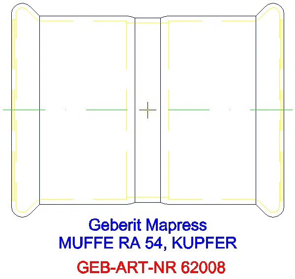 GE Mapress Kupfer Muffe d54_62008_G