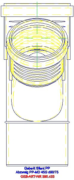 GE Silent-PP Abzweig 45Gr d90/75_390.433.14.1_L