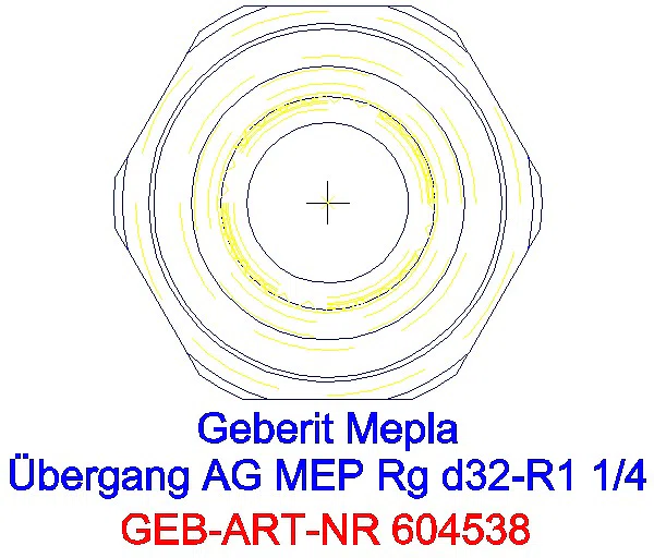 GE Mepla Übergang mit AG Rg d32-R1 1/4_604.538.00.5_L