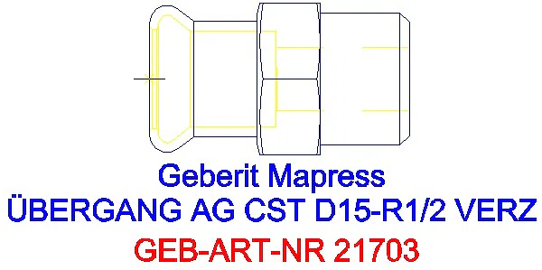 GE Mapress C-Stahl Übergang mit AG d15-R1/2 verzinkt_21703_A