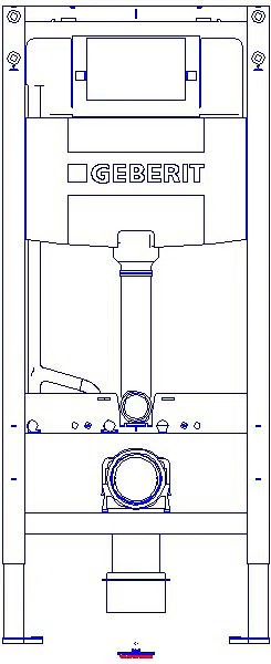 GE Duofix Element f. WWC, 112cm mit Omega UP-SPK 12cm_111060002_A