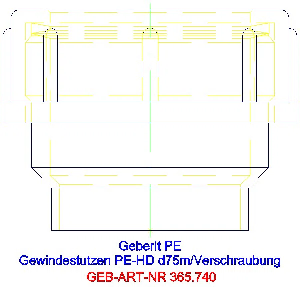 GE PE Gewindestutzen mit Quetschverschraubung d75 H9,6_365.740.16.1_L