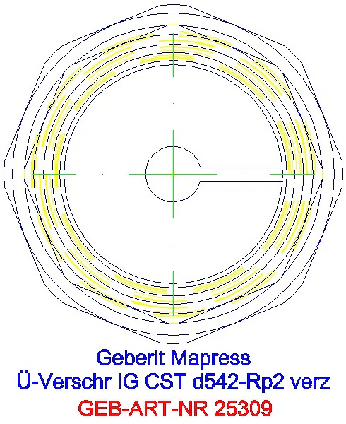 GE Mapress C-Stahl Übergangs- verschraubung mit IG d54-Rp2 verzinkt_25309_L