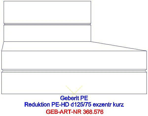 GE PE Reduktion exzentrisch kurz d125/75_368.576.16.1_A