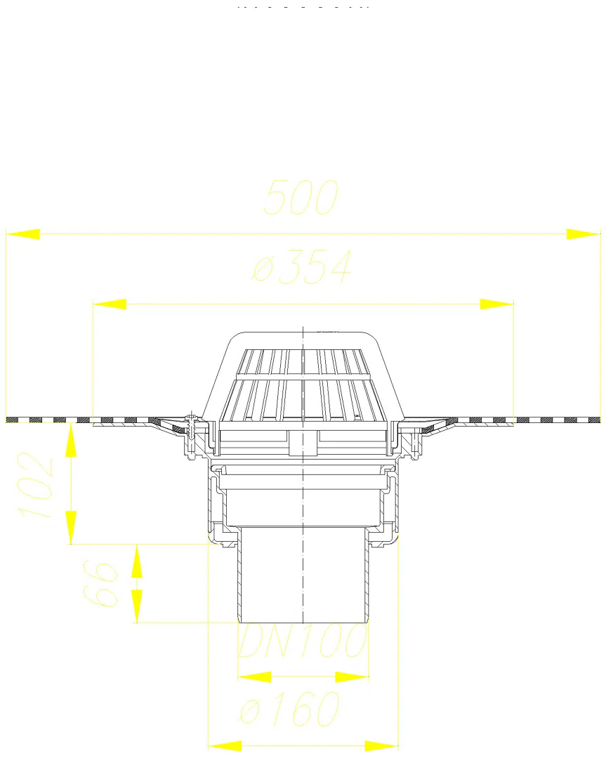 DALLMER Dachablauf 62 DallBit, DN 100