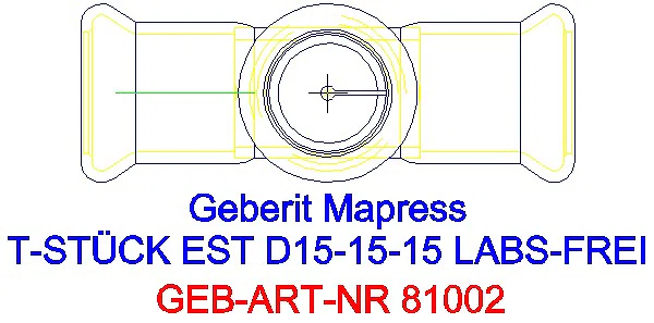 GE Mapress Edelstahl T-Stück egal (LABS-frei) d15-15-15_81002_G