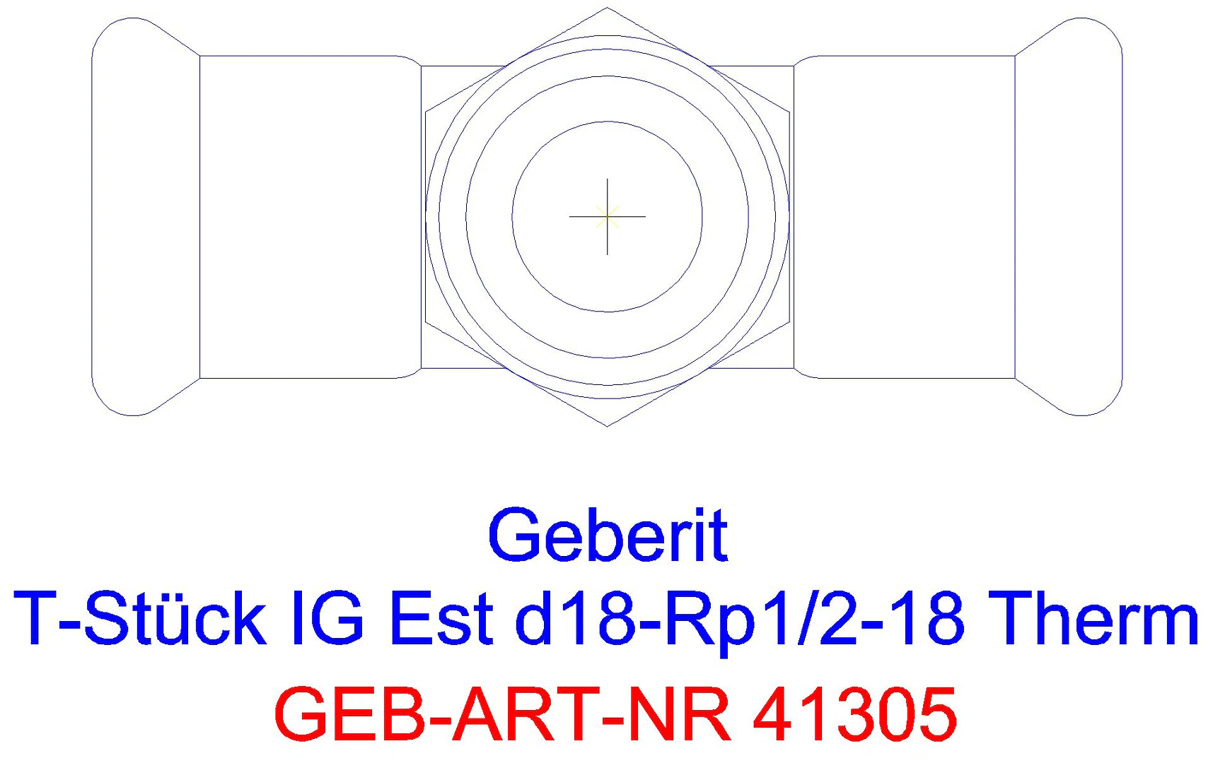 GE Mapress Therm T-Stück mit IG d15-Rp1/2-15_41305_g