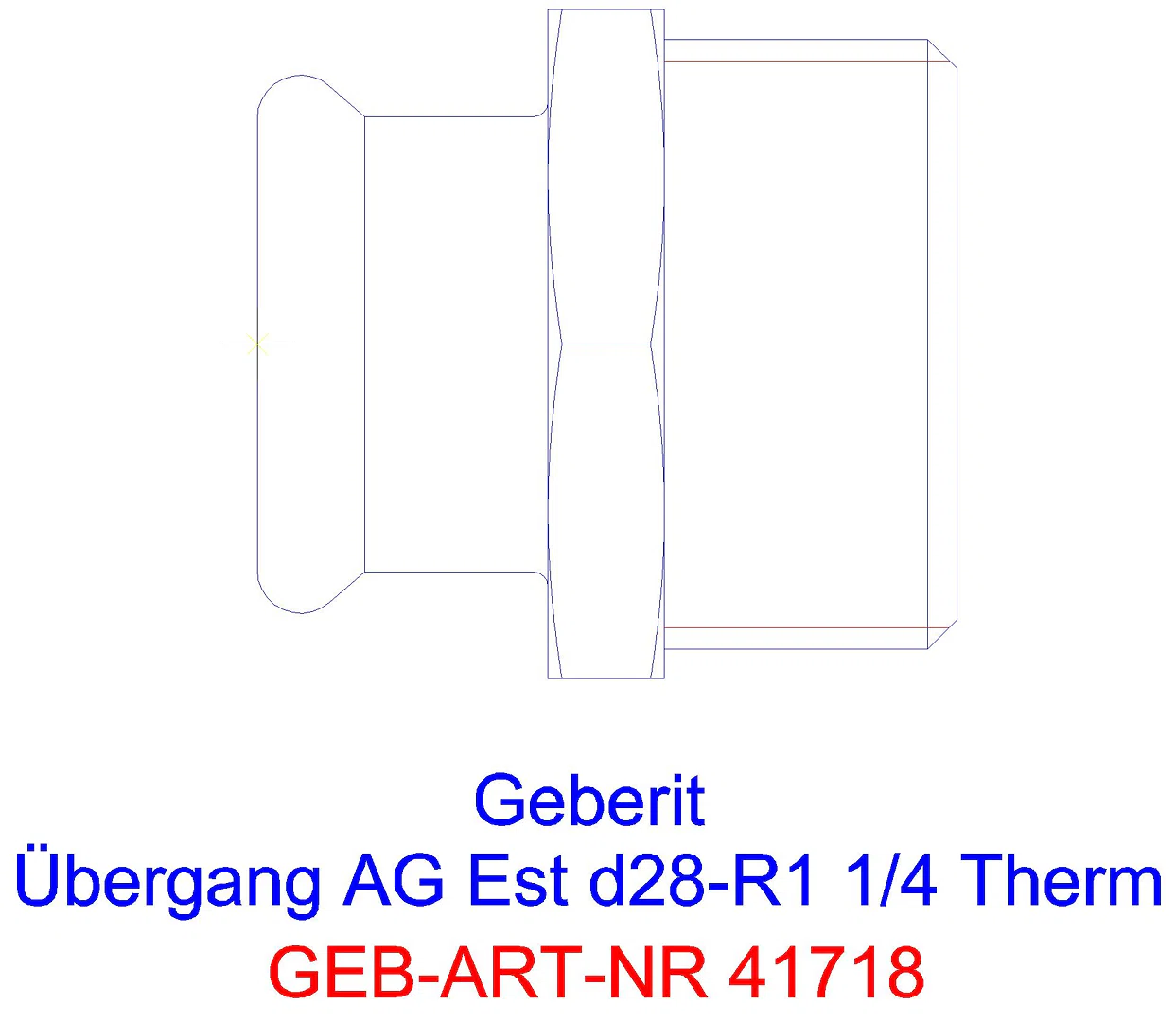 GE Mapress Therm Übergang mit AG d28-R3/4_41718_a