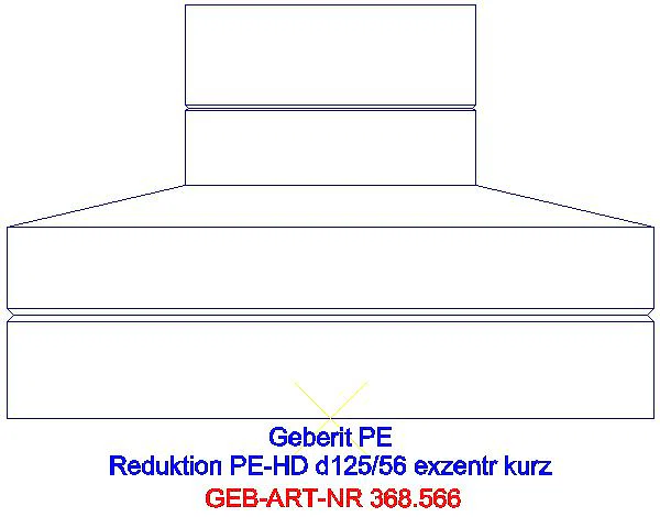 GE PE Reduktion exzentrisch kurz d125/56_368.566.16.1_L