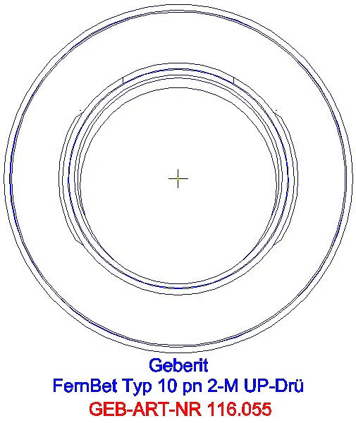 GE Fernbetätigung Typ 10 pneumatisch für 2-Mengen-Sp. UP-Drücker weiß/vergoldet_116.055.KK.1_L