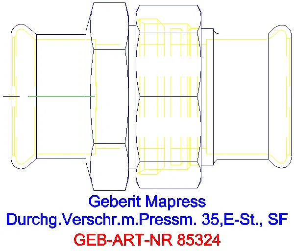 GE Mapress Edelstahl Verschraubung (LABS-frei) d35_85324_G