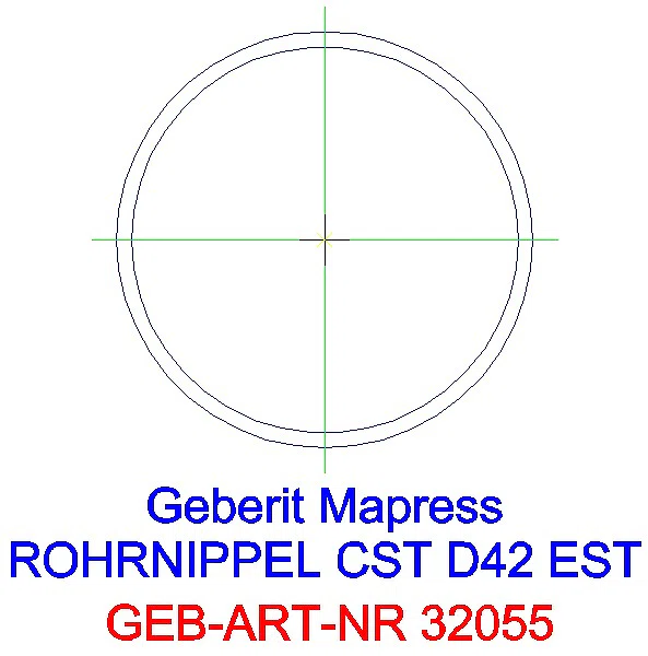 GE Mapress Edelstahl Rohrnippel d42_32055_A