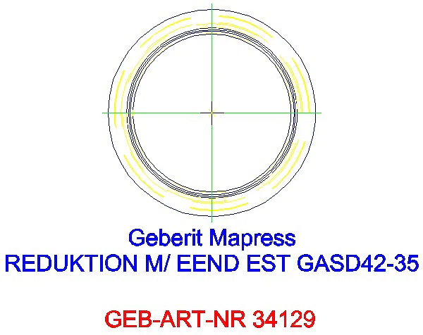 GE Mapress Edelstahl Reduktion mit Einschubende (Gas) d42-35_34129_A
