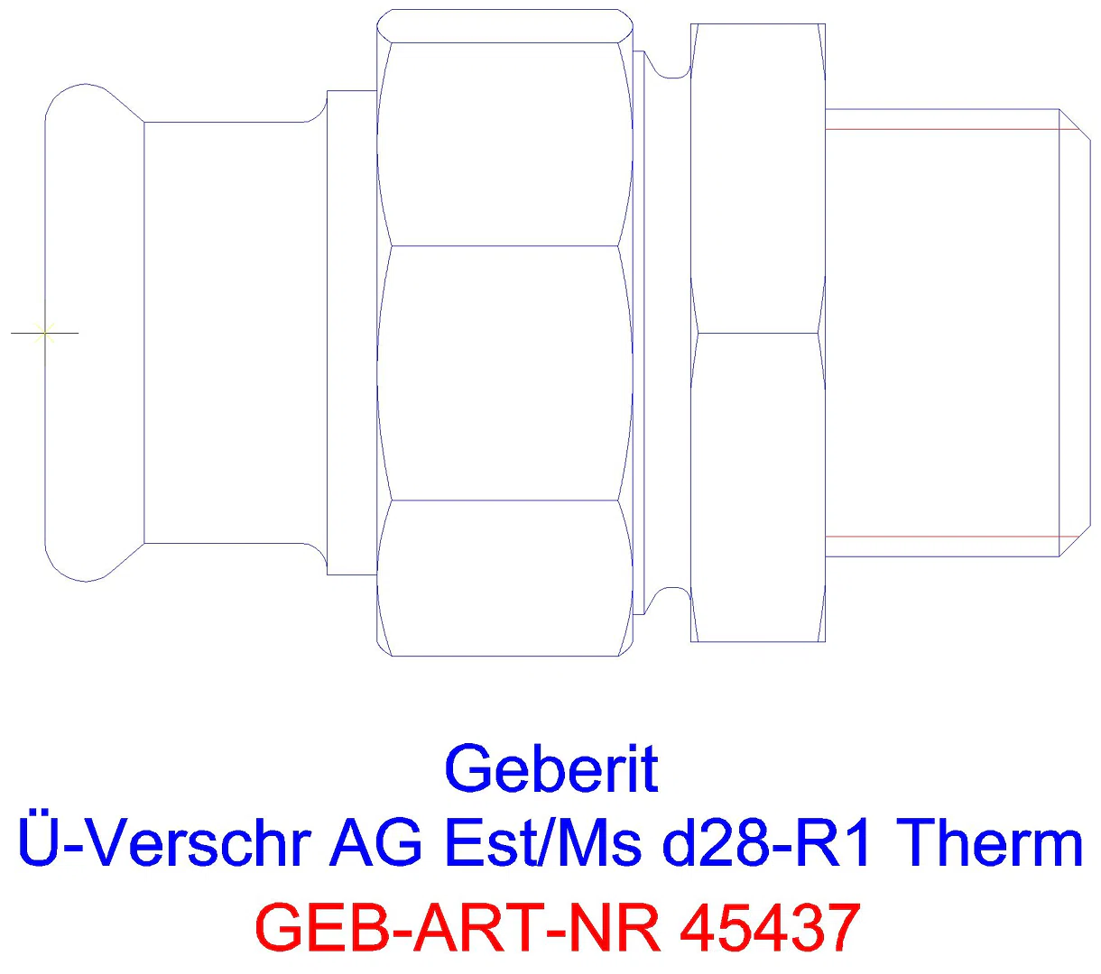 GE Mapress Therm Übergangsverschr. mit AG d22-R3/4_45437_a