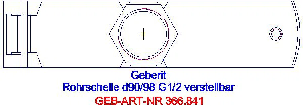 GE Rohrschelle mit Gewindemuffe G1/2 verstellbar d90/98_366.841.00.2_G