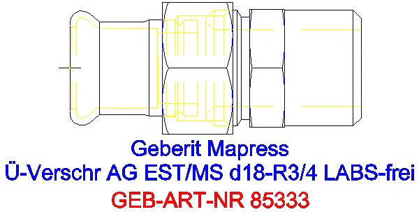 GE Mapress Edelstahl Übergangsverschr. mit AG (LABS-frei) d18-R3/4_85333_G
