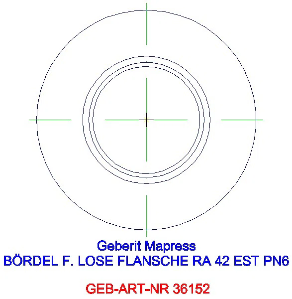 GE Mapress Edelstahl Bund mit Einschubende zu Losflansch d42 PN6_36152_L