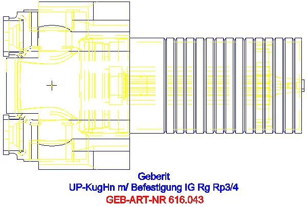 GE UP-Kugelhahn mit Befestigung Rp3/4"_616.043.00.1_L