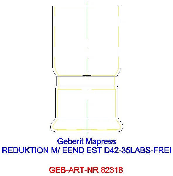 GE Mapress Edelstahl Reduktion mit Einschubende (LABS-frei) d42-35_82318_G