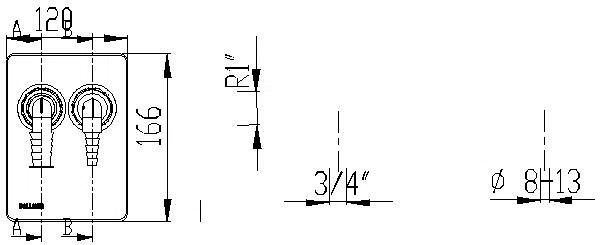 DALLMER Anschlussset Waschgeräte-Siphon 400 Vario.2