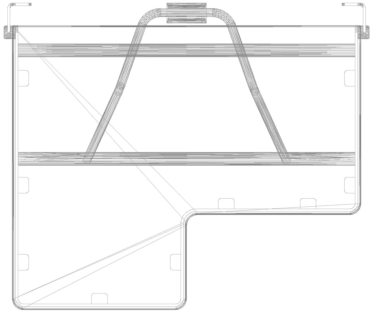 HEWI Duschklappsitz, L-förmig (USA), re, chrom,B:26 inch,T:22 13/16 inch