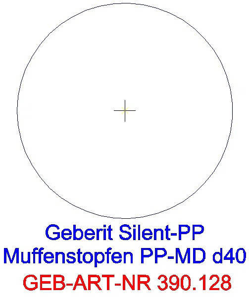 GE Silent-PP Muffenstopfen d40_390.128.14.1_G