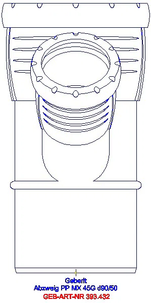 GE Silent-Pro Abzweig 45Gr d90/50_393.432.14.1_A