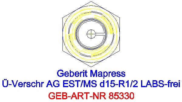 GE Mapress Edelstahl Übergangsverschr. mit AG (LABS-frei) d15-R1/2_85330_L