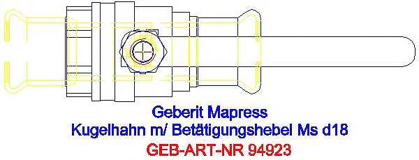 GE Mapress Kugelhahn mit Betätigungshebel Ms d18_94923_G