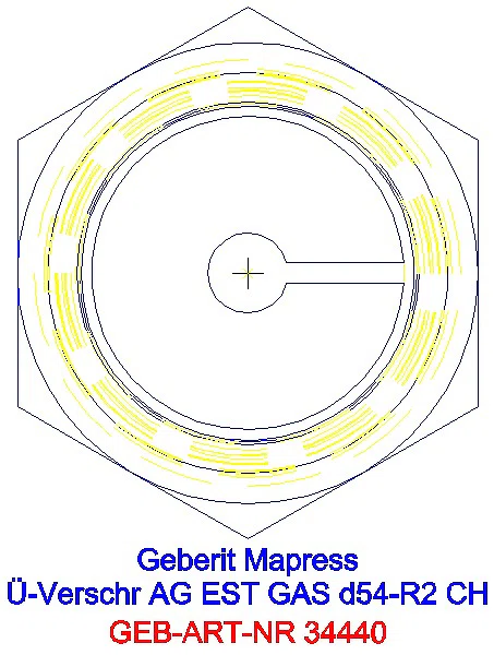 GE Mapress Edelstahl Übergangsverschr. mit AG (Gas) d54-R2_34440_L