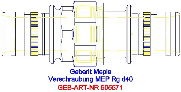 GE Mepla Verschraubung Rg d40_605.571.00.5_A