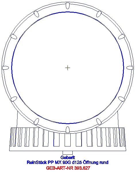 GE Silent-Pro Reinigungsstück 90Gr mit runder Serviceöffnung d125mm_393.627.14.1_G