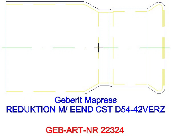GE Mapress C-Stahl Reduktion mit Einschubende d54-42 verzinkt_22324_L