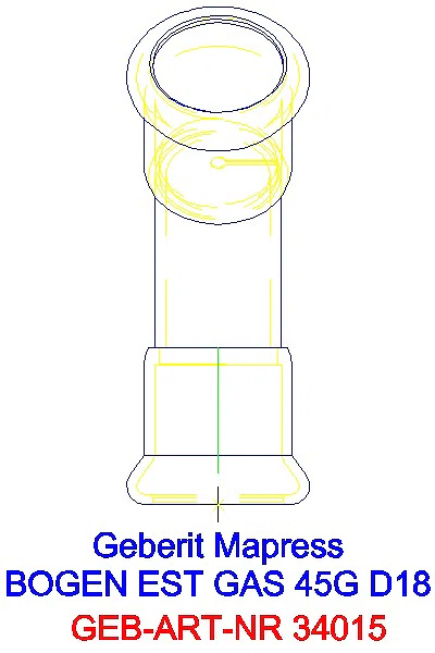 GE Mapress Edelstahl Bogen 45Gr d18 (Gas)_34015_L