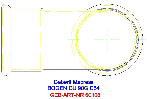 GE Mapress Kupfer Bogen 90Gr d54_60108_G