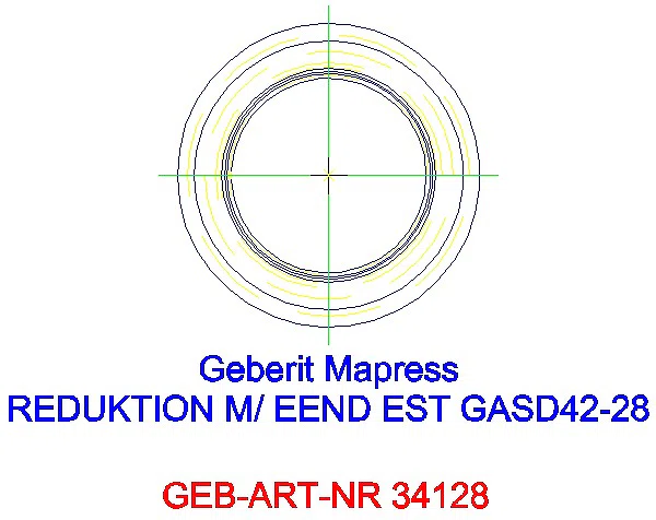 GE Mapress Edelstahl Reduktion mit Einschubende (Gas) d42-28_34128_A