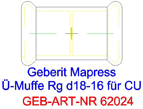 GE Mapress Kupfer Übergangsmuffe Rg d18-16_62024_A