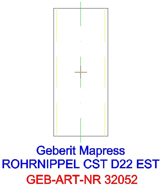 GE Mapress Edelstahl Rohrnippel d22_32052_G