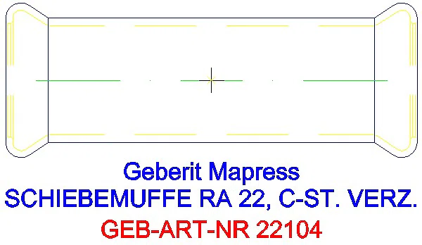 GE Mapress C-Stahl Schiebemuffe d22 verzinkt_22104_G