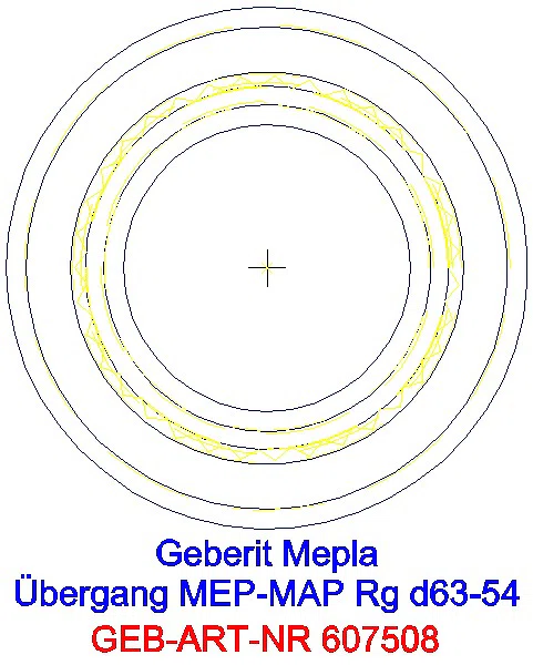 GE Mepla Übergang auf Mapress mit Einschubende Rg d63-54_607.508.00.5_L