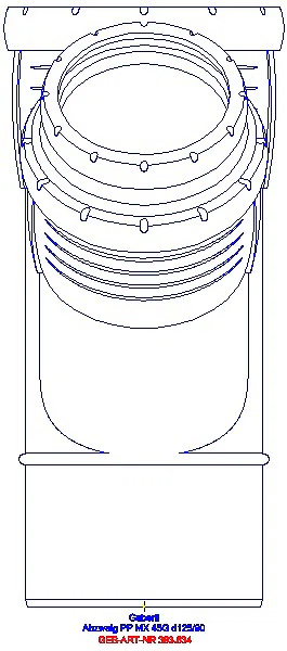 GE Silent-Pro Abzweig 45Gr d125/90_393.634.14.1_A