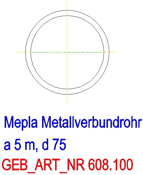 GE Mepla Systemrohr ML d75 L:5m in Stangen_608.100.00.1_L