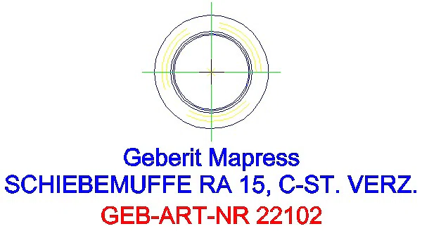 GE Mapress C-Stahl Schiebemuffe d15 verzinkt_22102_L